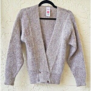 Vintage ST MICHAEL Mohair Wool Blend Double Breasted Cardigan 10 Marks & Spencer
